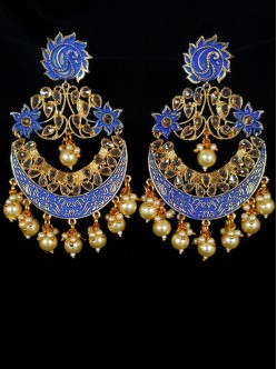 Reverse Ad Earrings With Meenakari Work